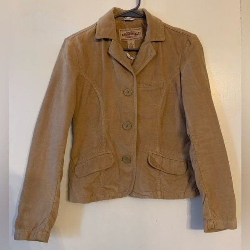 Girl’s Aeropostale Beige Corduroy Limited Edition Blazer - Size Small